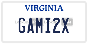 GAMI2X  license plate in VA
