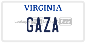 GAZA  license plate in VA