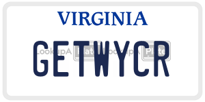 GETWYCR license plate in Virginia