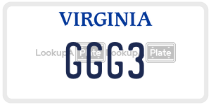 GGG3  license plate in VA