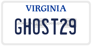 GHOST29  license plate in VA