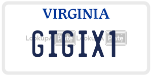 GIGIX1 license plate in Virginia