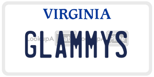 GLAMMYS  license plate in VA