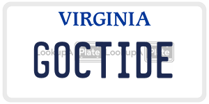 GOCTIDE  license plate in VA