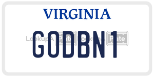 GODBN1  license plate in VA