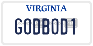 GODBOD1  license plate in VA
