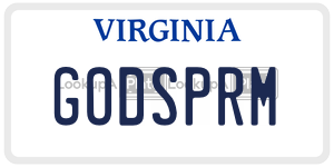 GODSPRM  license plate in VA
