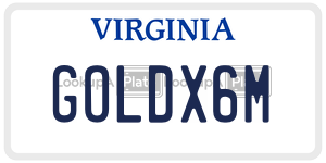 GOLDX6M  license plate in VA