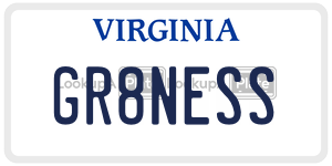 GR8NESS  license plate in VA