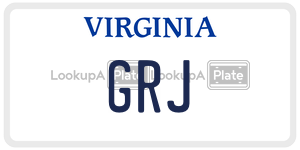 GRJ license plate in Virginia