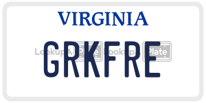 GRKFRE  license plate in VA