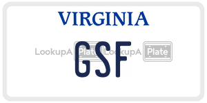 GSF  license plate in VA