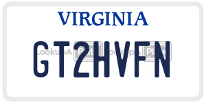 GT2HVFN license plate in Virginia
