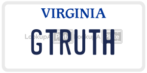 GTRUTH  license plate in VA