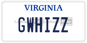 GWHIZZ license plate in Virginia