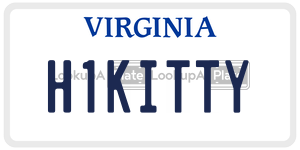 H1KITTY  license plate in VA