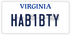 HAB1BTY  license plate in VA