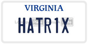 HATR1X  license plate in VA