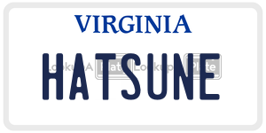HATSUNE  license plate in VA