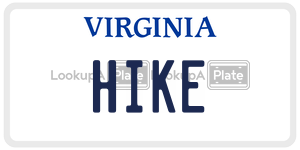HIKE license plate in Virginia