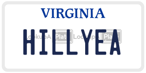 HILLYEA  license plate in VA