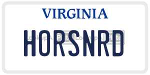 HORSNRD license plate in Virginia