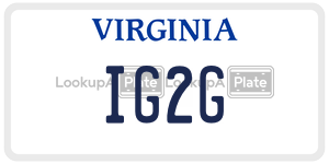 IG2G  license plate in VA