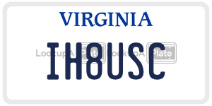 IH8USC  license plate in VA