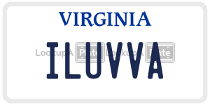 ILUVVA  license plate in VA