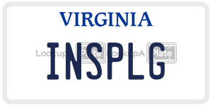 INSPLG  license plate in VA