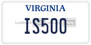 IS500  license plate in VA