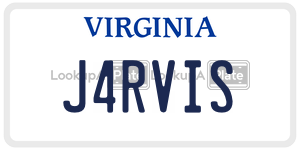 J4RVIS  license plate in VA