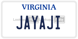 JAYAJI  license plate in VA