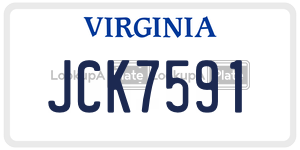 JCK7591 license plate in Virginia