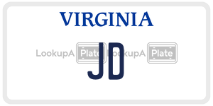 JD  license plate in VA