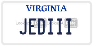 JEDIII  license plate in VA