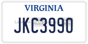 JKC3990  license plate in VA