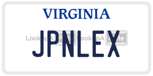 JPNLEX  license plate in VA