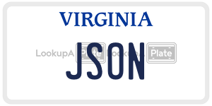 JSON  license plate in VA
