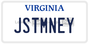 JSTMNEY  license plate in VA
