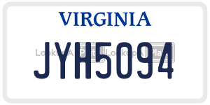 JYH5094  license plate in VA