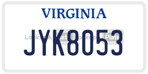 JYK8053 license plate in Virginia