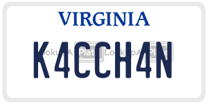 K4CCH4N  license plate in VA