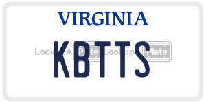 KBTTS  license plate in VA