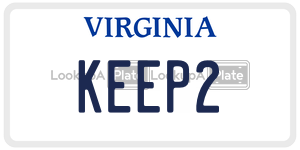 KEEP2  license plate in VA