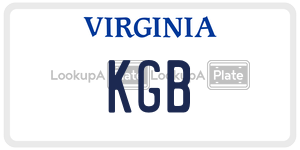 KGB  license plate in VA