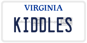 KIDDLES  license plate in VA