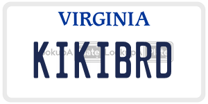 KIKIBRD  license plate in VA