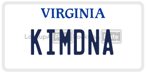 KIMDNA  license plate in VA