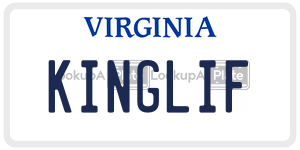 KINGLIF  license plate in VA
